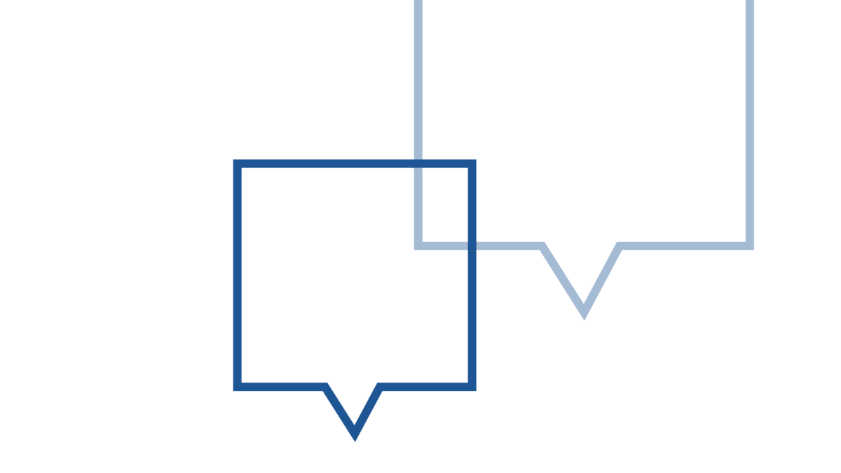 weißer Hintergrund mit zwei blauen Kästchen 